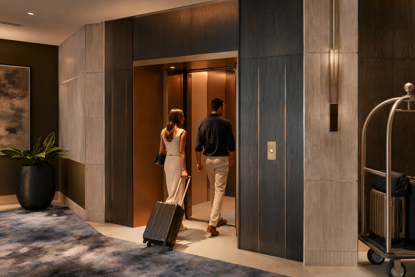 Representative guest passenger elevator application